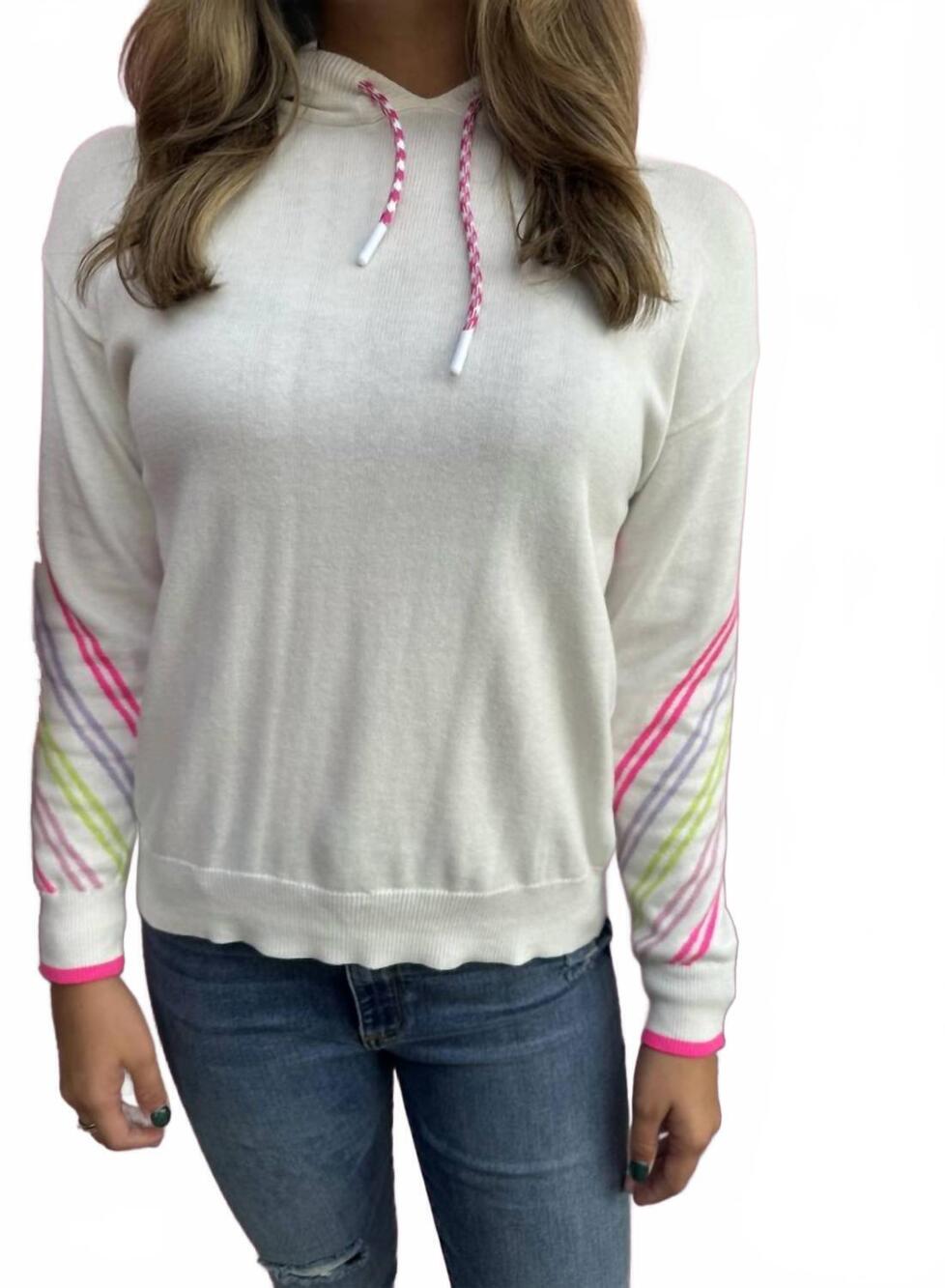 NEW WISPR sporty stripe hoodie in chromium